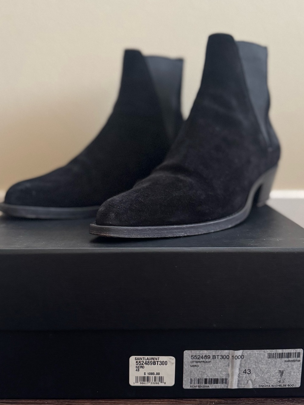 Saint Laurent mens suede boot